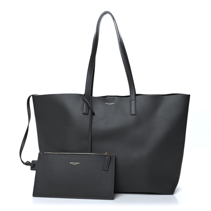 Saint Laurent Calfskin Large Shopping Tote Dark Grey 1 of 12