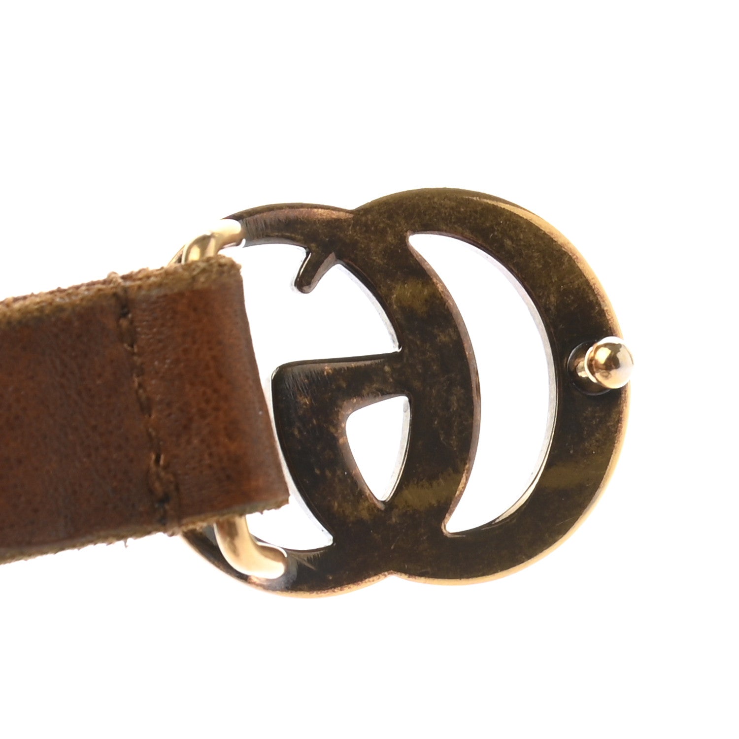 Gucci Faded Calfskin Double G 20mm Belt 85 34 Cuir 6 of 7