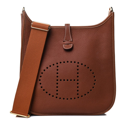 Hermes Taurillon Clemence Evelyne III PM Gold 1 of 8