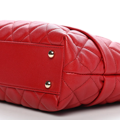 Chanel Caviar Quilted Rolled Up Tote Red 8 of 8