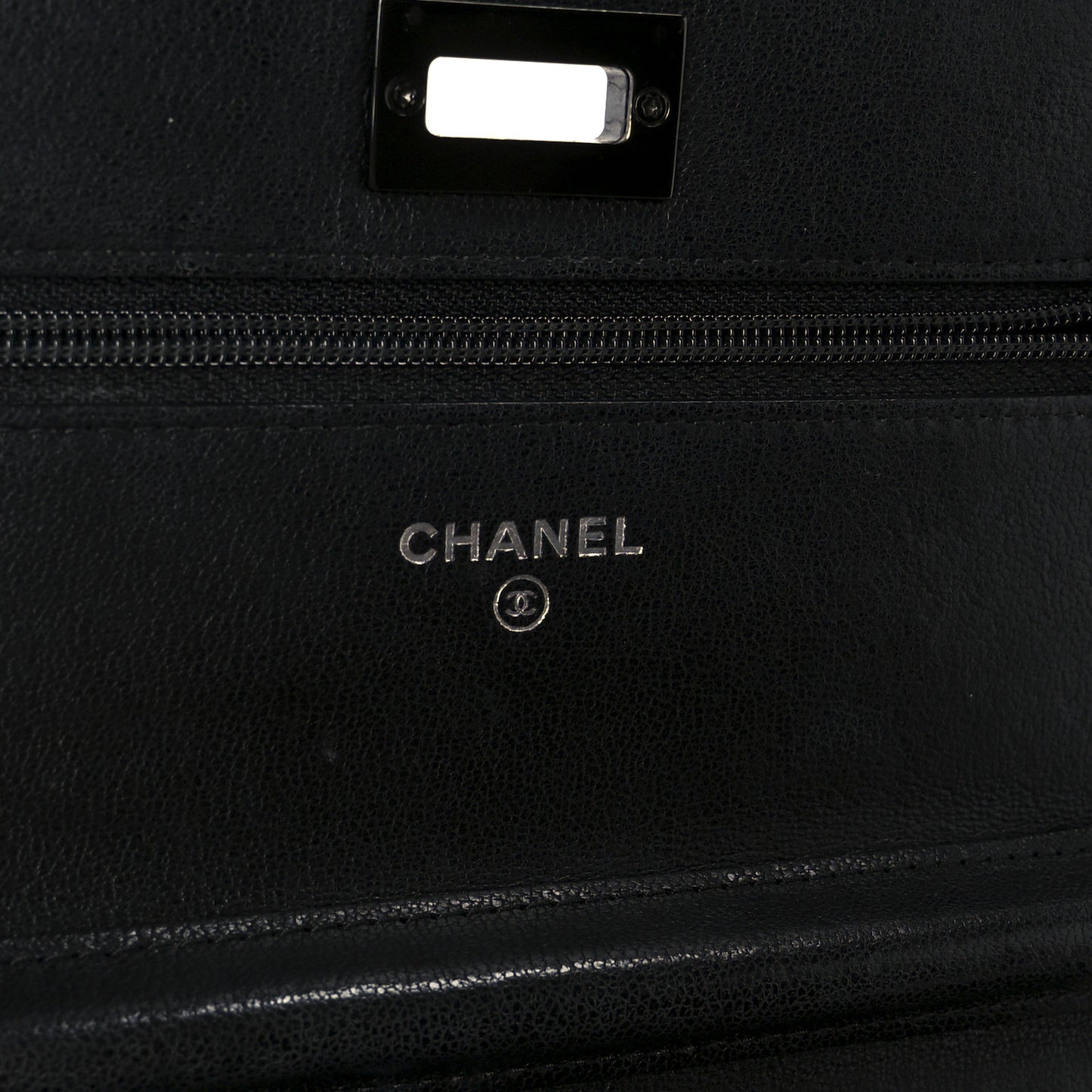Sheepskin Chevron Reissue Wallet On Chain WOC So Black