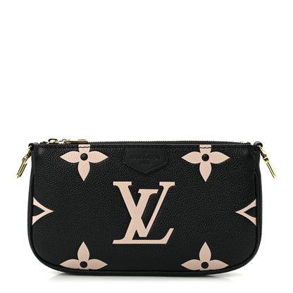 Louis Vuitton Empreinte Monogram Giant Multi Pochette Accessories Black Beige 1 of 8