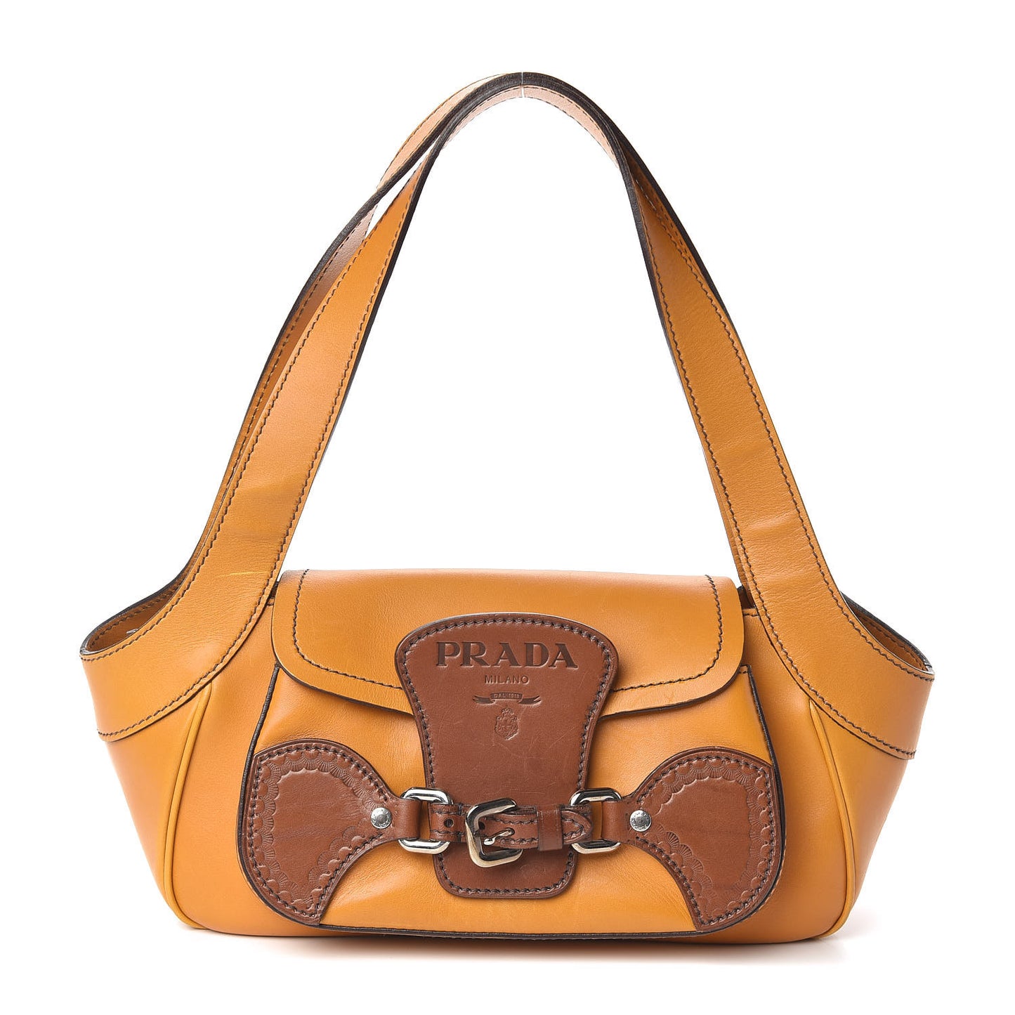 Vitello Shoulder Bag Ocra Noce