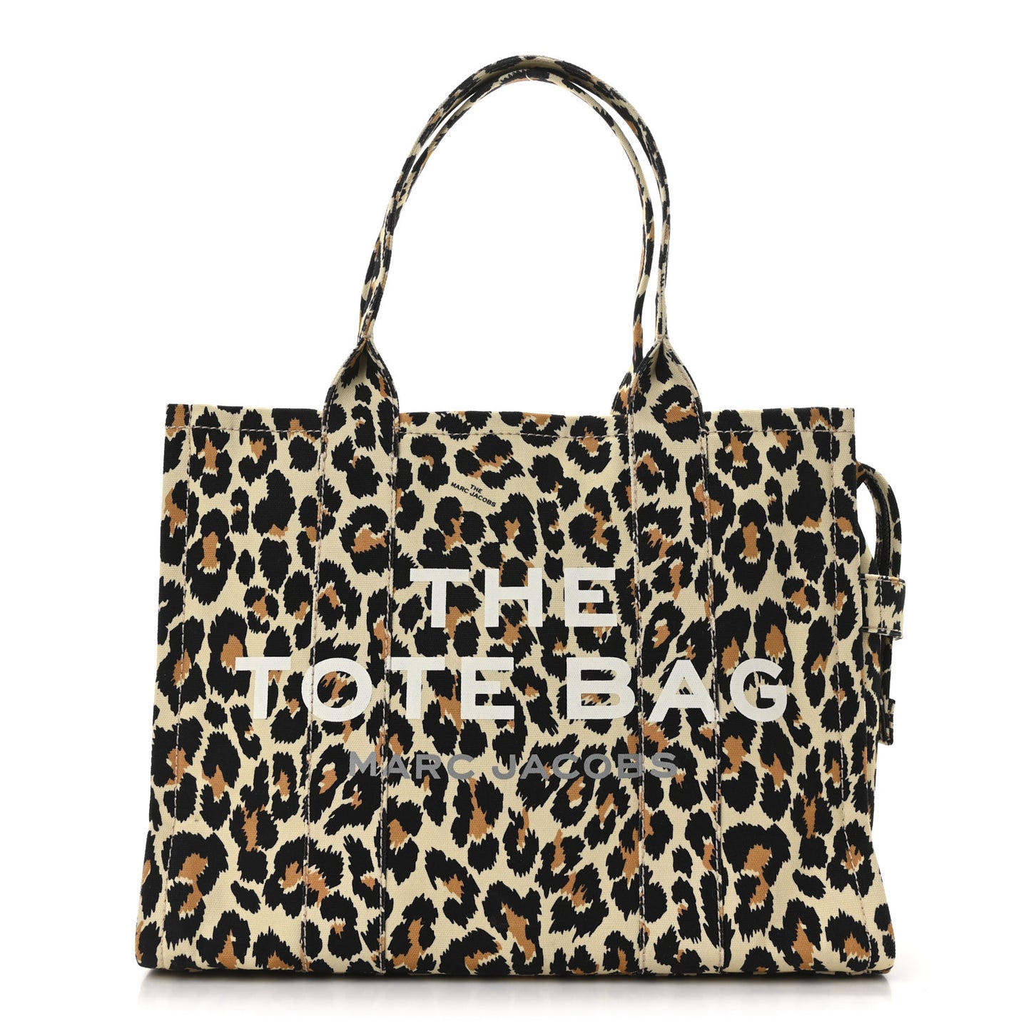 Cotton Canvas Leopard Print Large The Traveler Tote Bag
