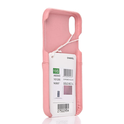 Chanel Lambskin Quilted iPhone X Coco Tech Case Pink 3 of 9