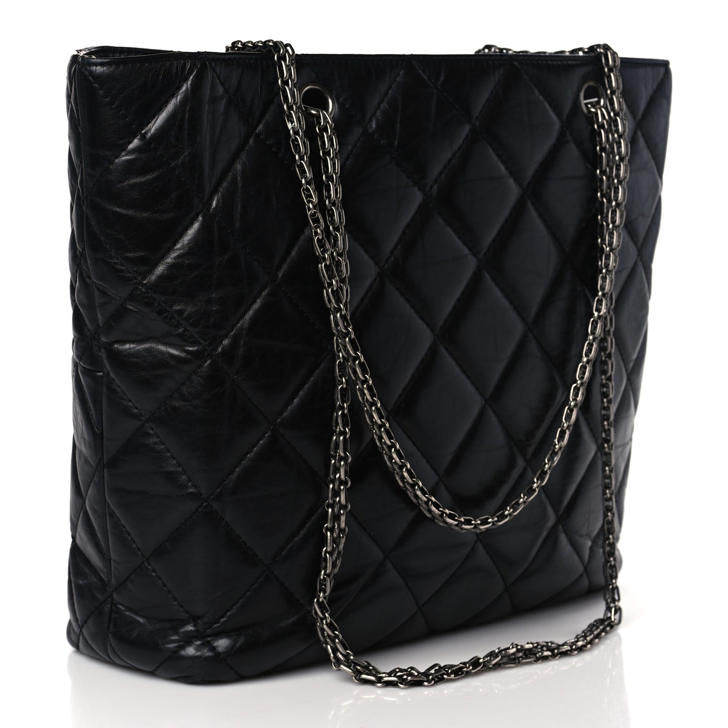 Aged Calfskin Reissue 2.55 Small Tote Black