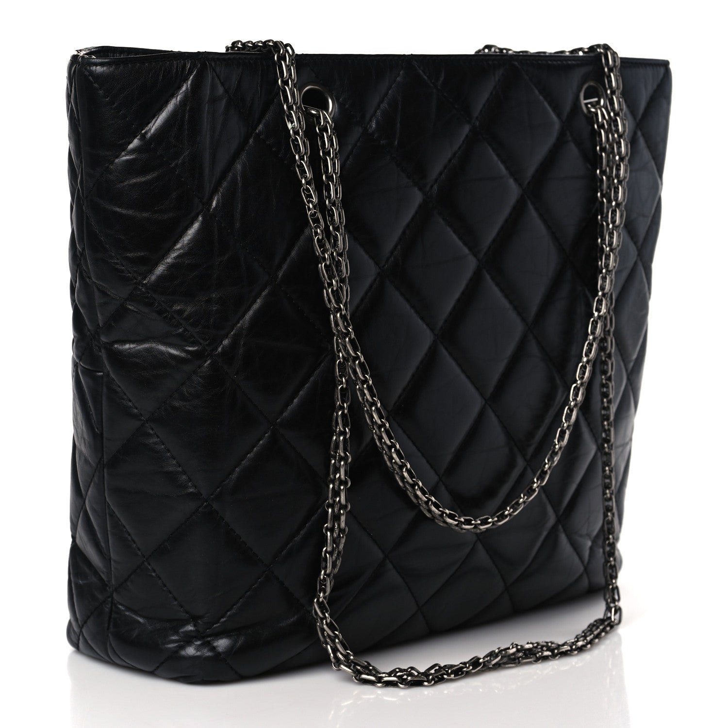 Chanel Aged Calfskin Reissue 2.55 Small Tote Black 3 of 9