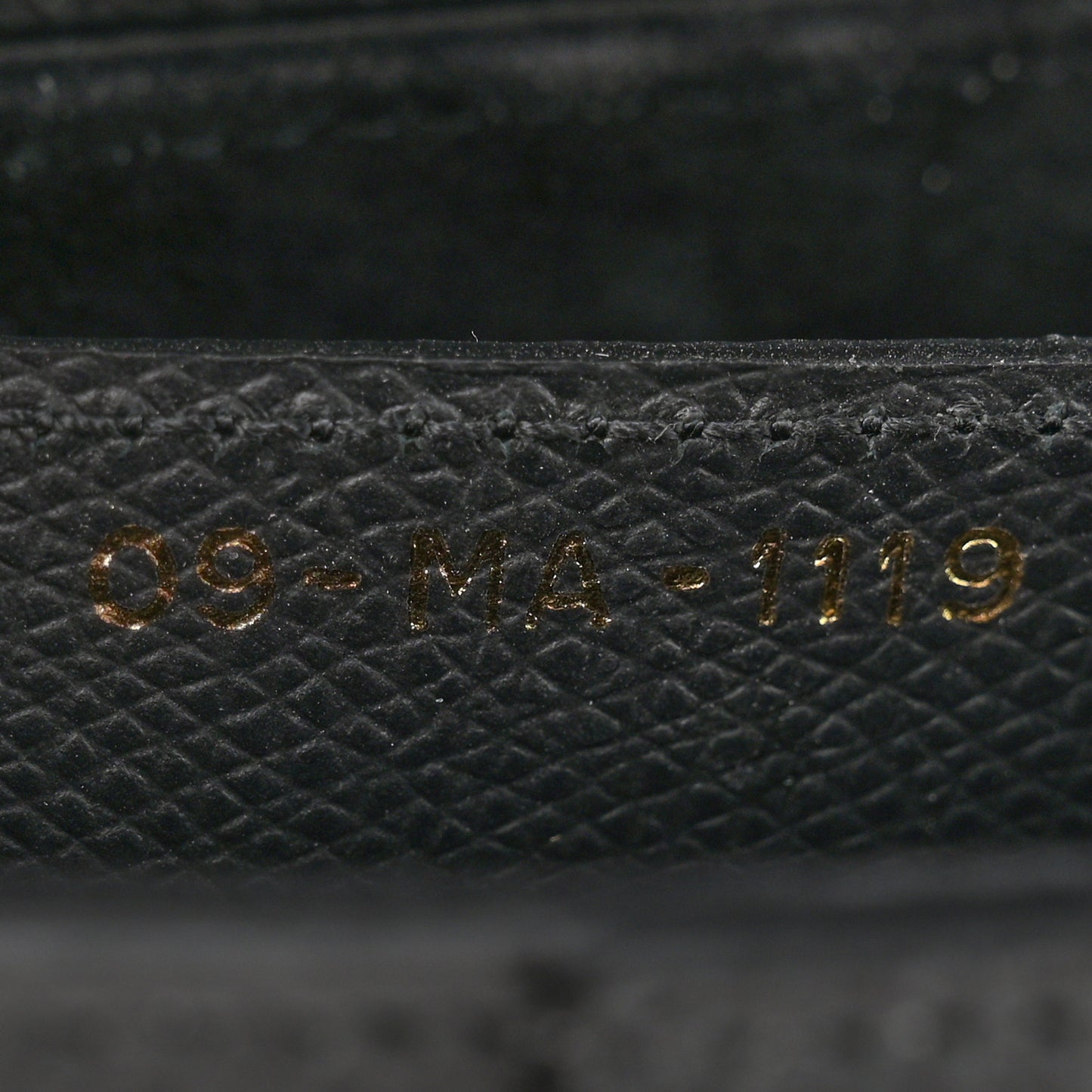 Grained Calfskin Saddle Bag Black