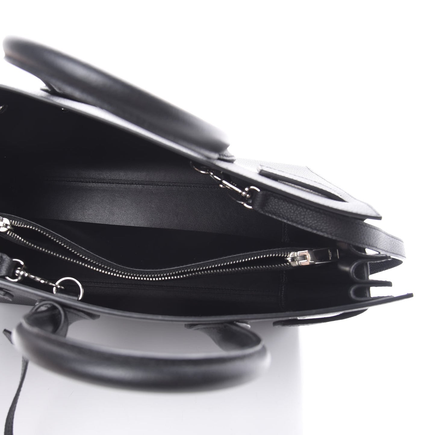 Grained Calfskin Small Sac De Jour Black