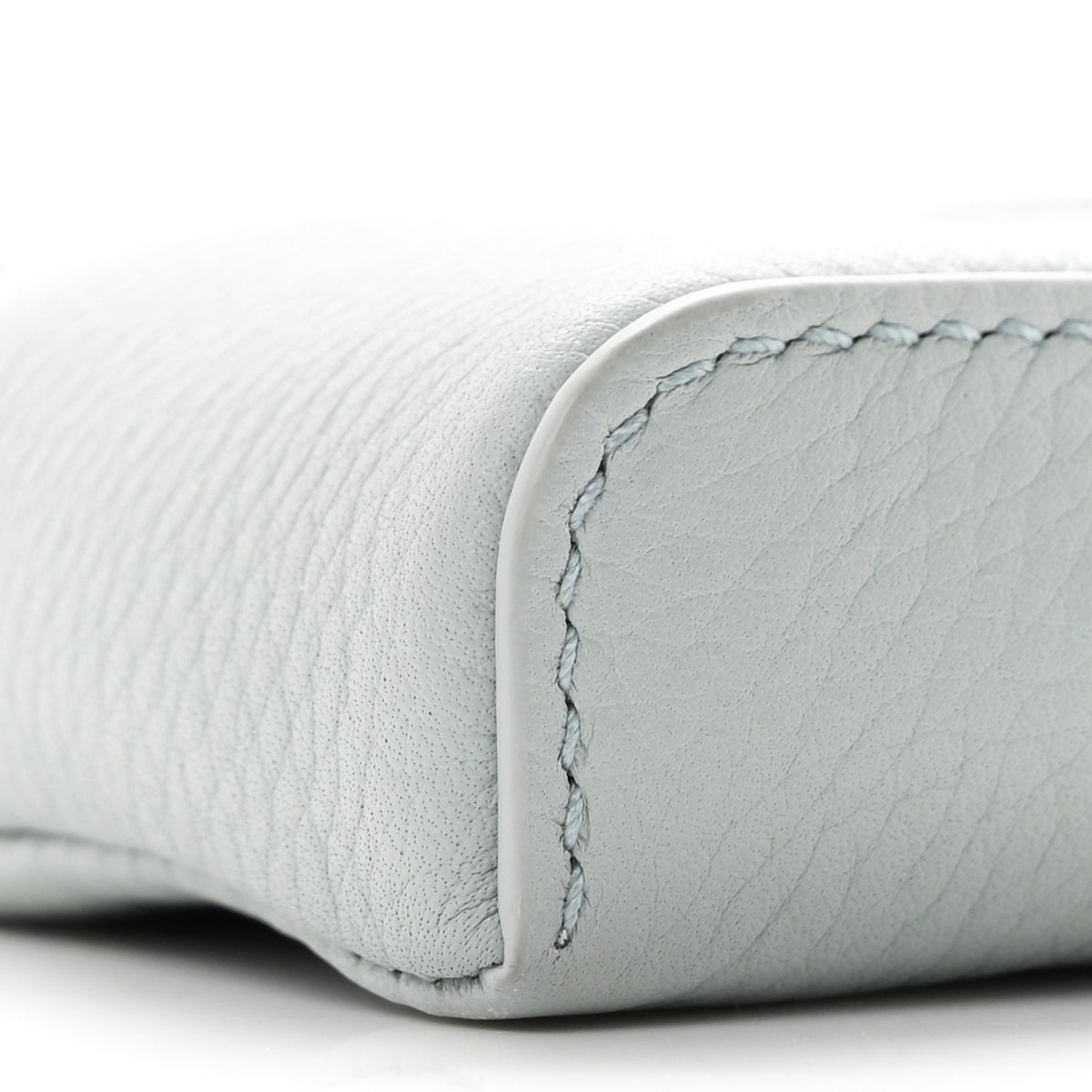 Grained Calfskin Extra Pocket Mini Pouch Minty Breeze