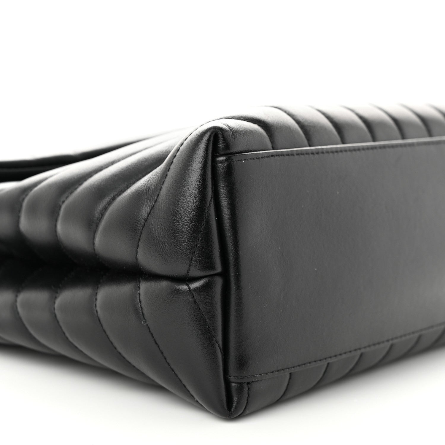 Saint Laurent Calfskin Y Quilted Monogram Monochrome Medium Loulou Chain Satchel Black 9 of 11