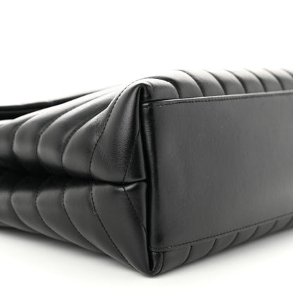 Saint Laurent Calfskin Y Quilted Monogram Monochrome Medium Loulou Chain Satchel Black 9 of 11