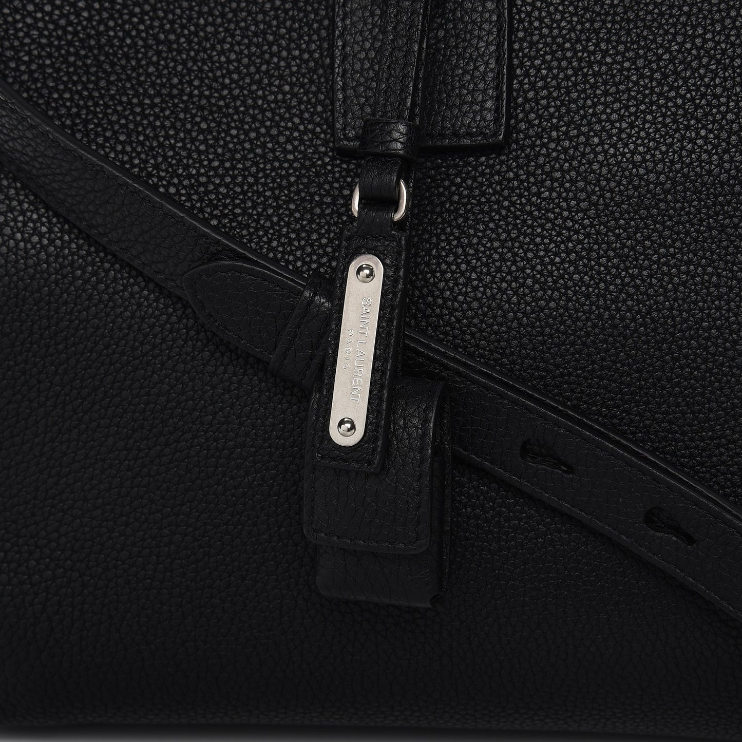Grained Calfskin Small Supple Sac De Jour Black
