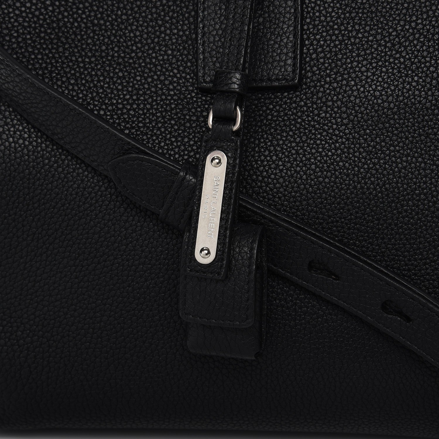 Saint Laurent Grained Calfskin Small Supple Sac De Jour Black 9 of 10
