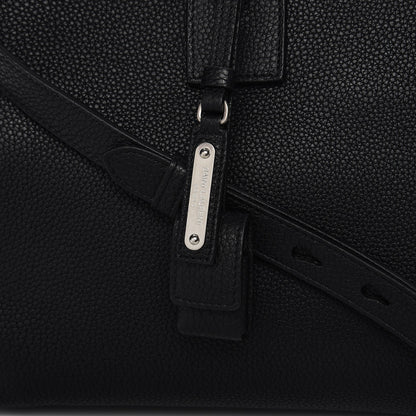 Saint Laurent Grained Calfskin Small Supple Sac De Jour Black 9 of 10