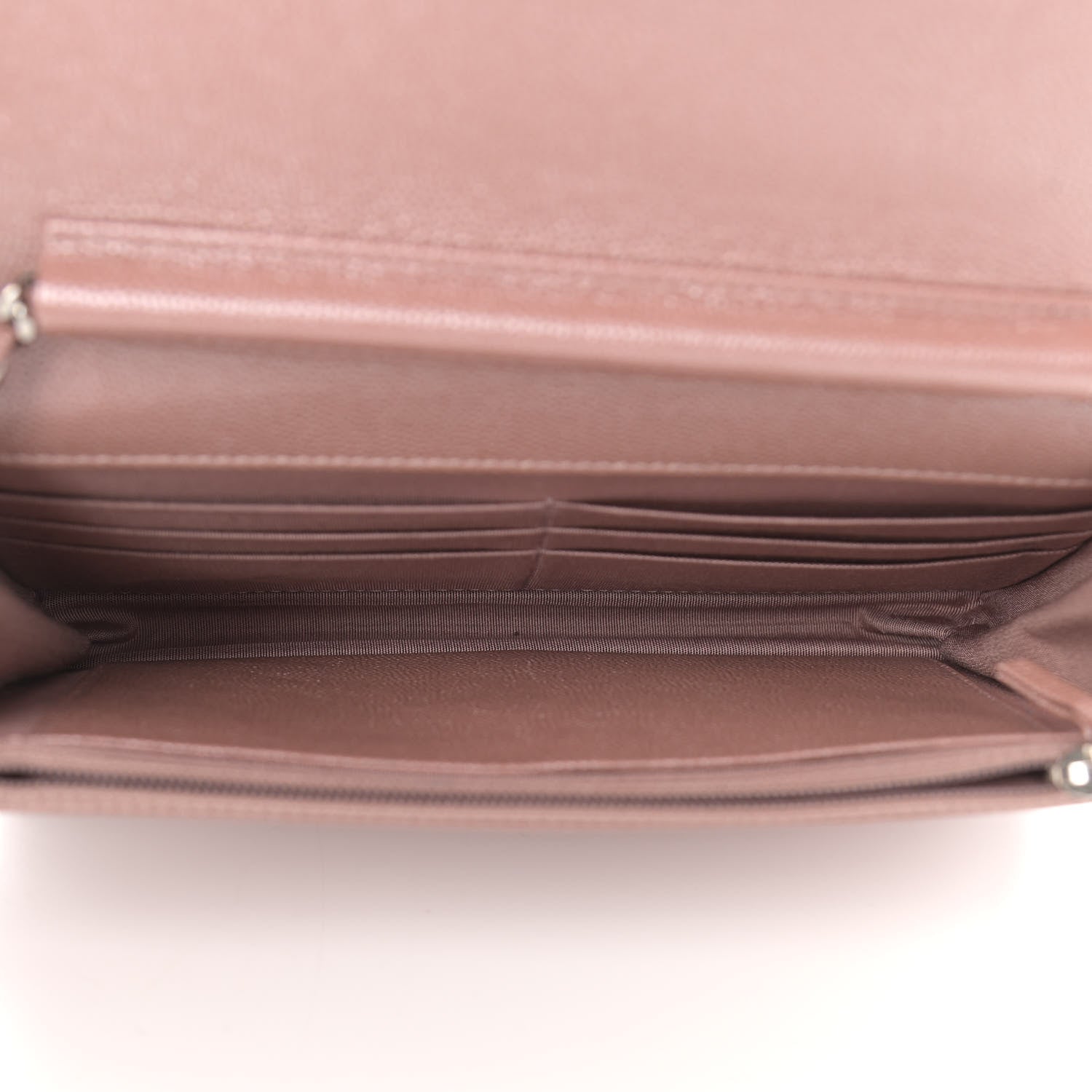 Chanel Metallic Caviar Chevron Quilted Vintage Mademoiselle Wallet On Chain WOC Pink 5 of 12