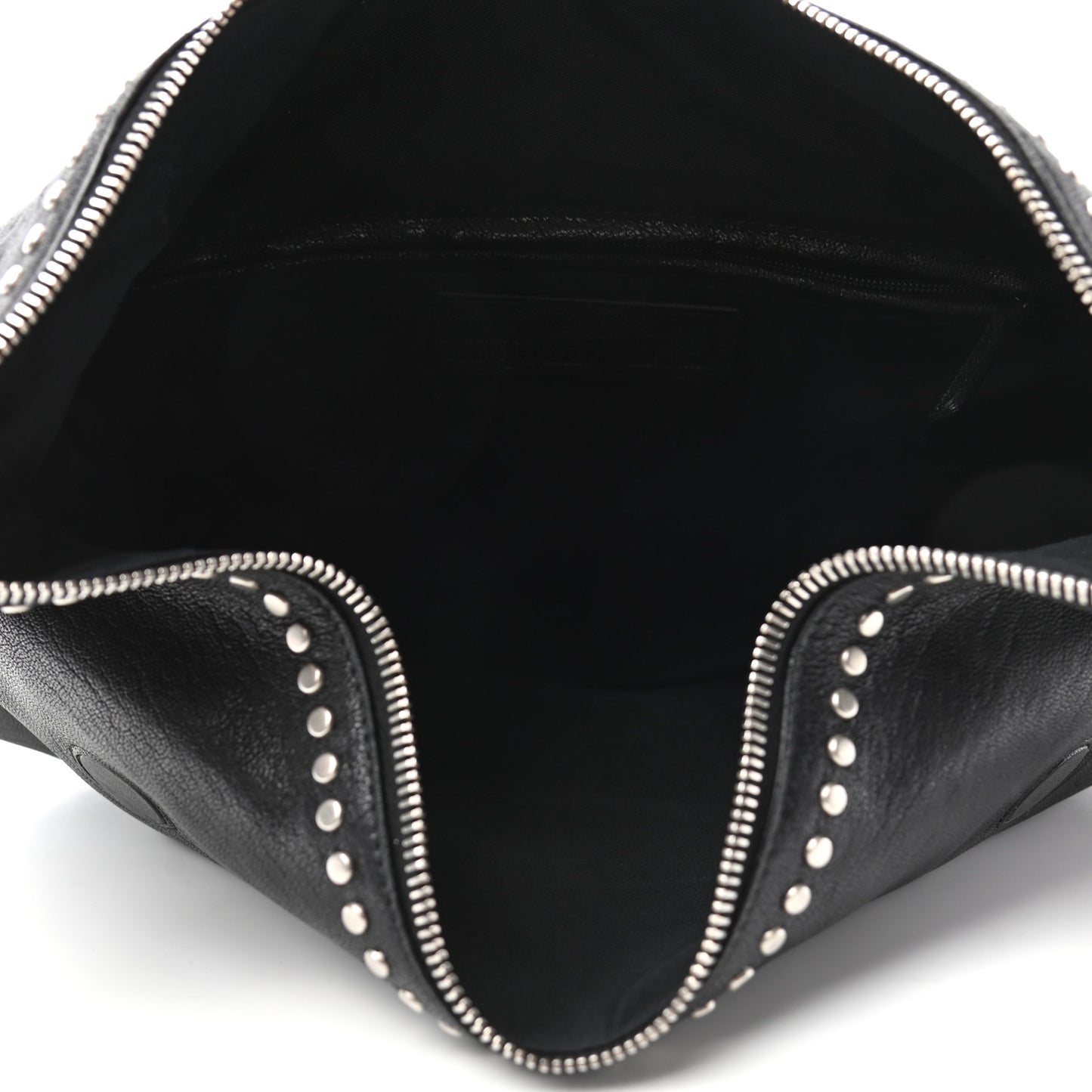 Calfskin Studded De Manta Clutch Black