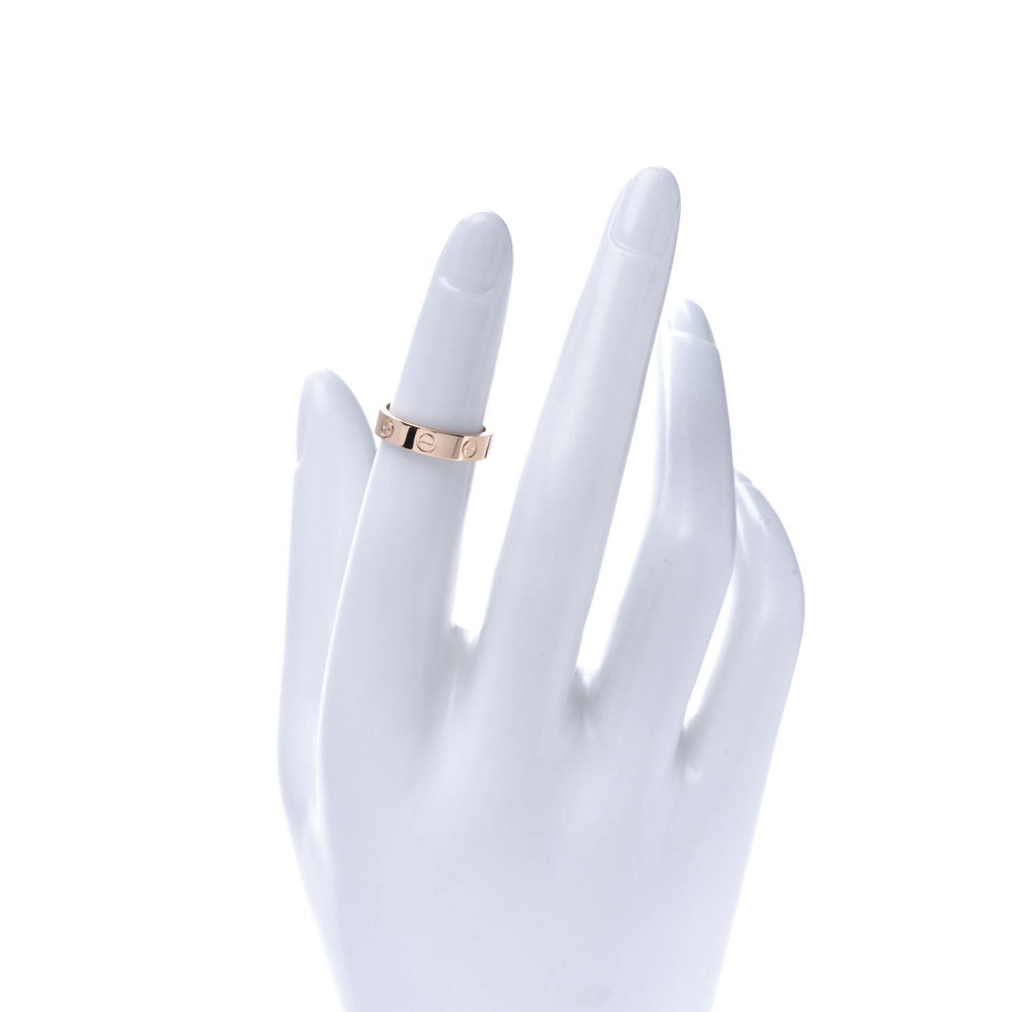 18K Yellow Gold Diamond 4mm LOVE Wedding Band Ring 47 4