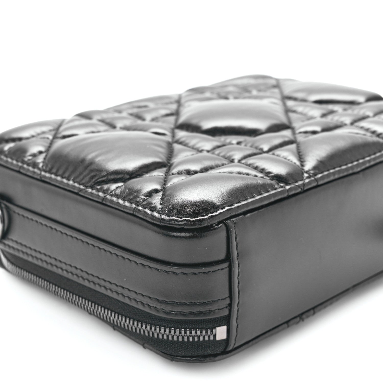 Christian Dior Calfskin Macrocannage Caro Box Bag Black 9 of 11
