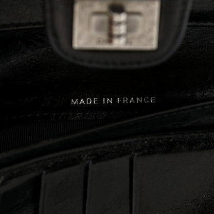 Chanel Glazed Calfskin Quilted Reissue Long Flap Wallet Black 7 of 12