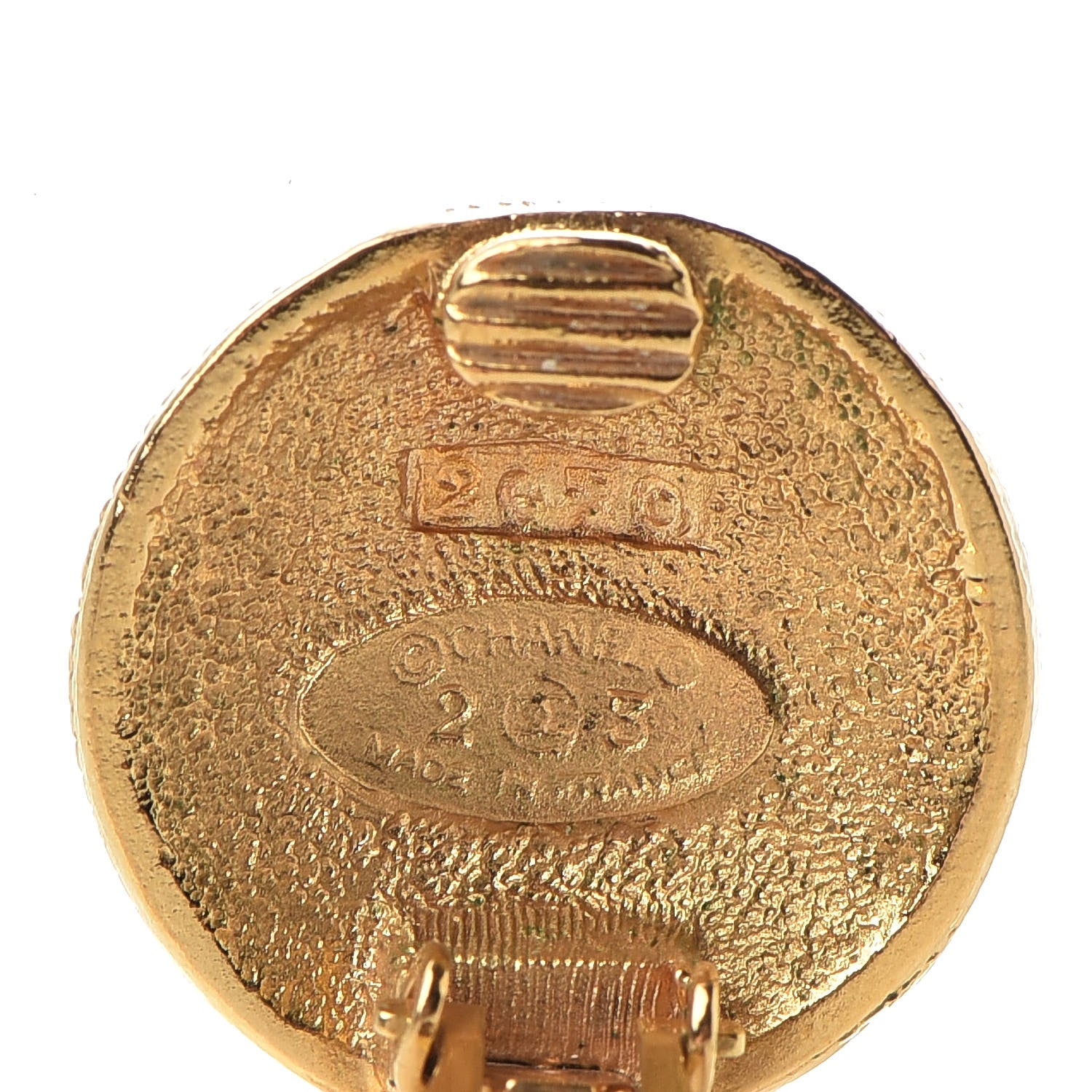 Chanel Studded Earrings Gold 4 of 4