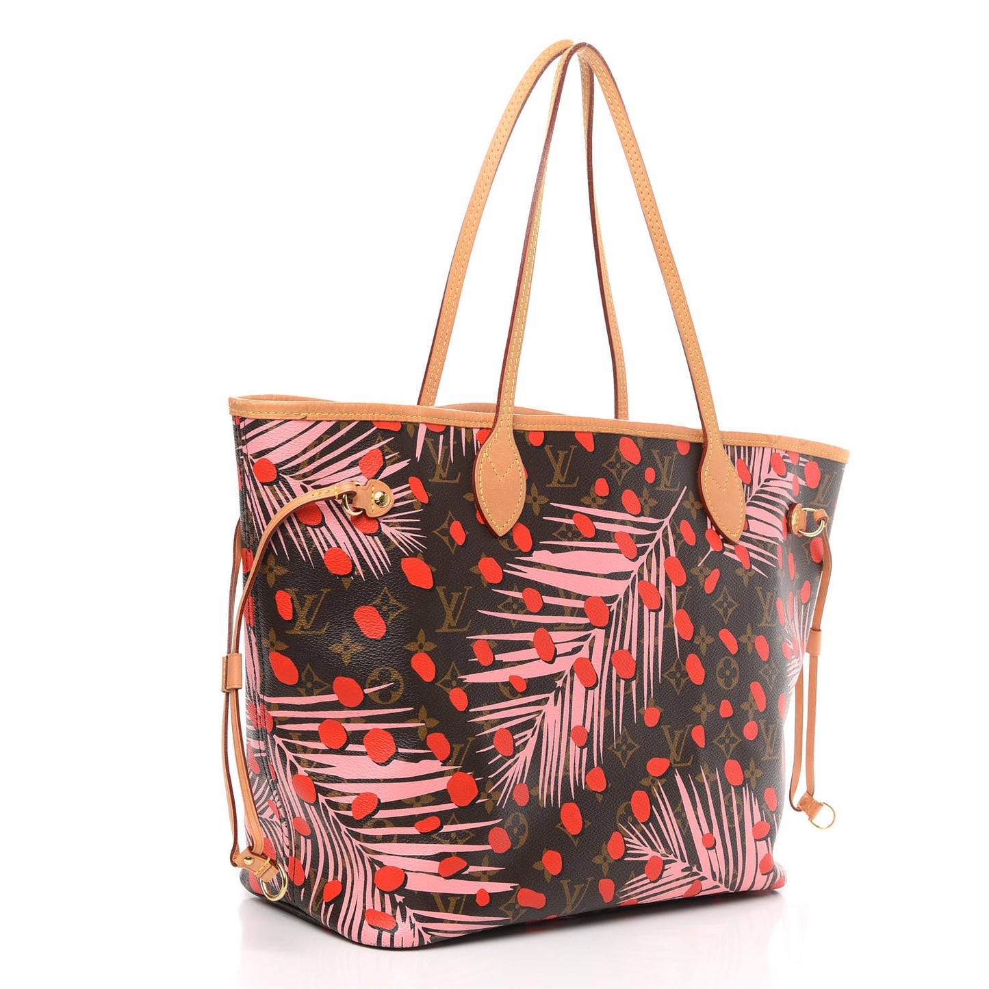 Monogram Jungle Dots Neo Neverfull MM Sugar Pink Poppy