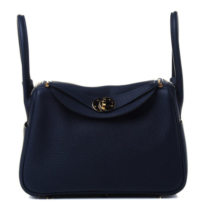 Hermes Taurillon Clemence Lindy 26 Bleu Nuit 1 of 4