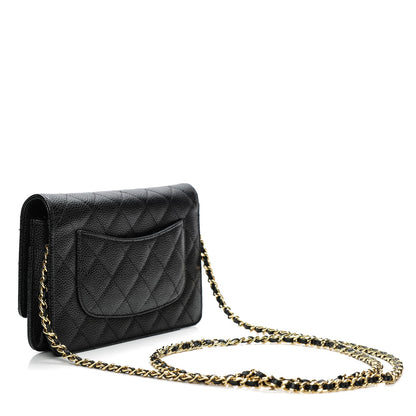 Chanel Caviar Quilted Wallet On Chain WOC Black 3 of 8