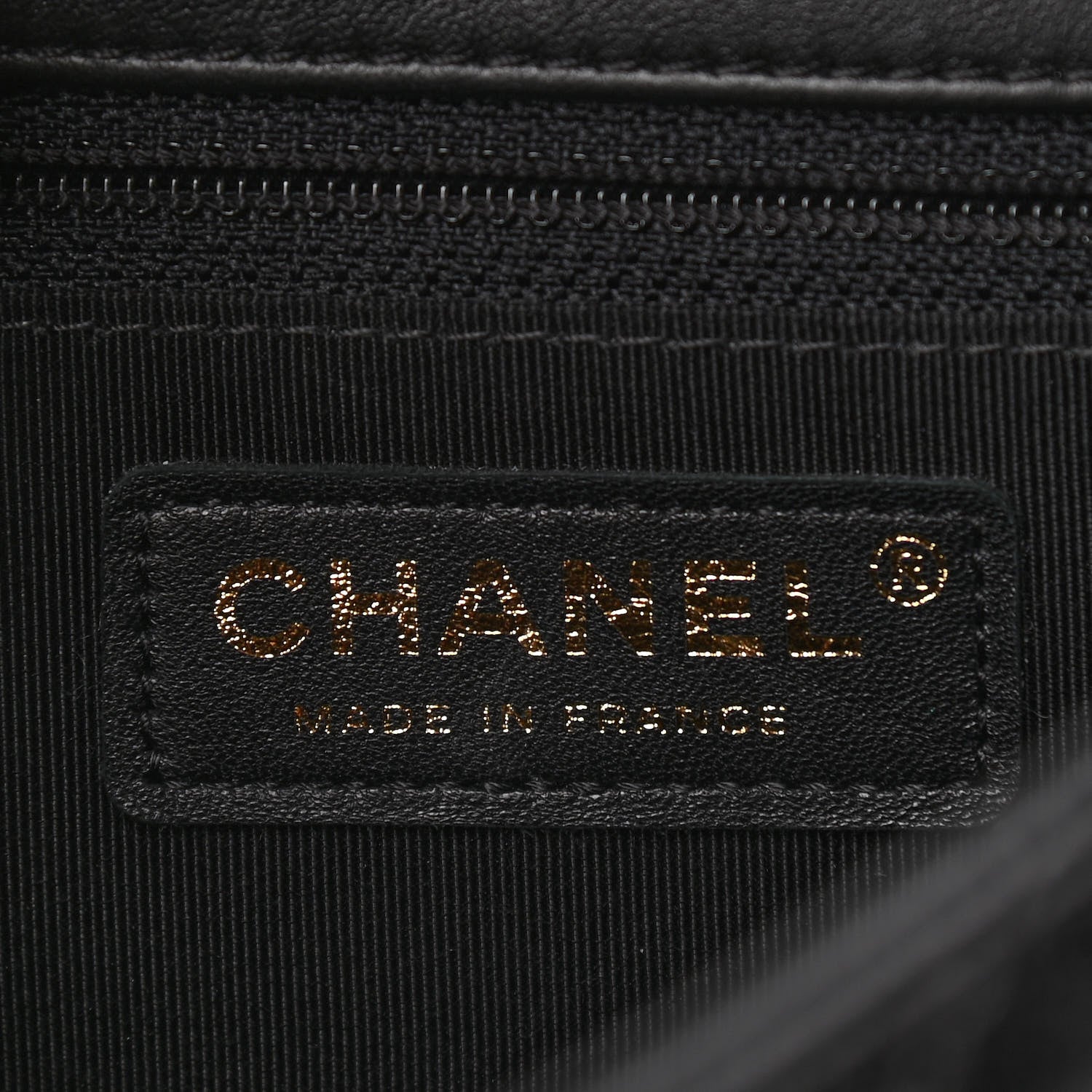 Chanel Glazed Calfskin Chevron Quilted Hampton Flap Black 6 of 10