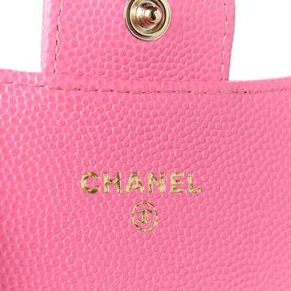 Chanel Caviar Quilted Flap Card Holder Pink 7 of 12