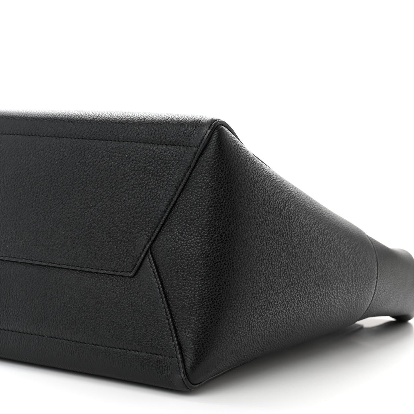 Soft Grained Calfskin Sangle Bucket Bag Navy Blue