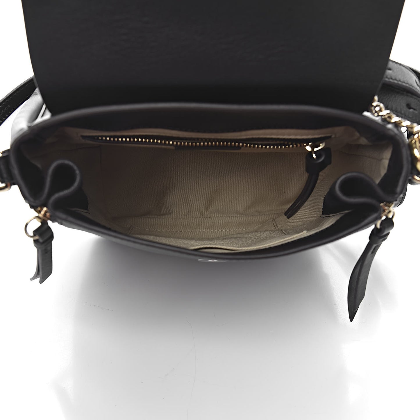 Suede Calfskin Small Faye Backpack Black