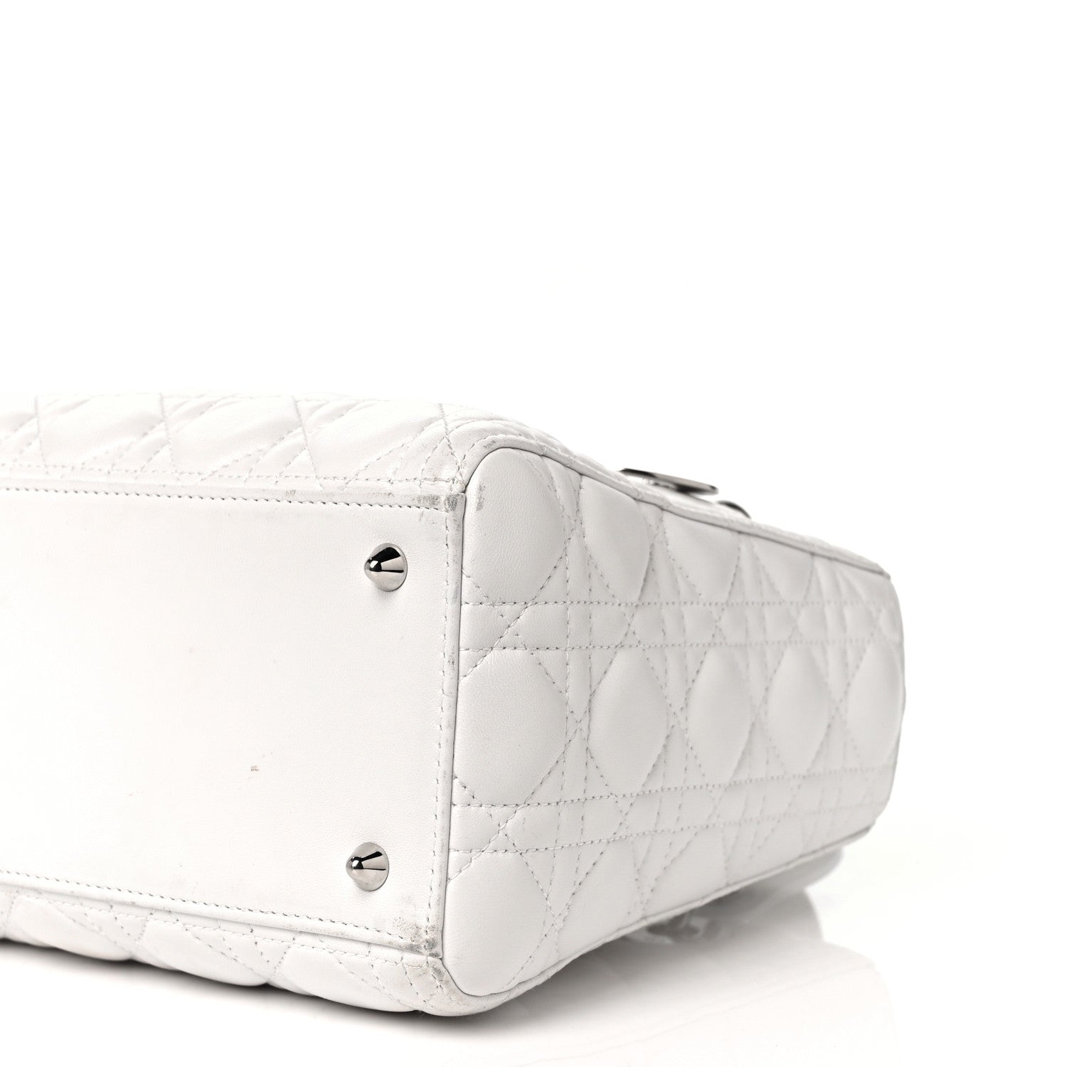 Christian Dior Lambskin Cannage Medium Lady Dior White 16 of 21