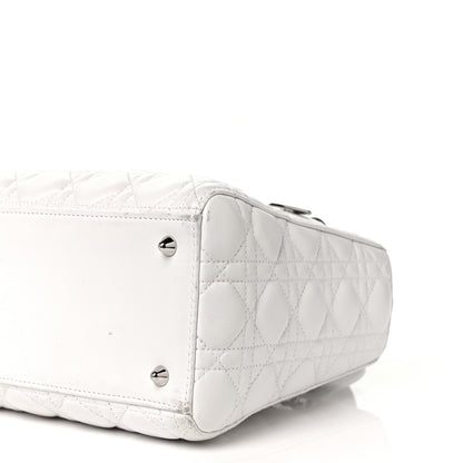 Christian Dior Lambskin Cannage Medium Lady Dior White 16 of 21