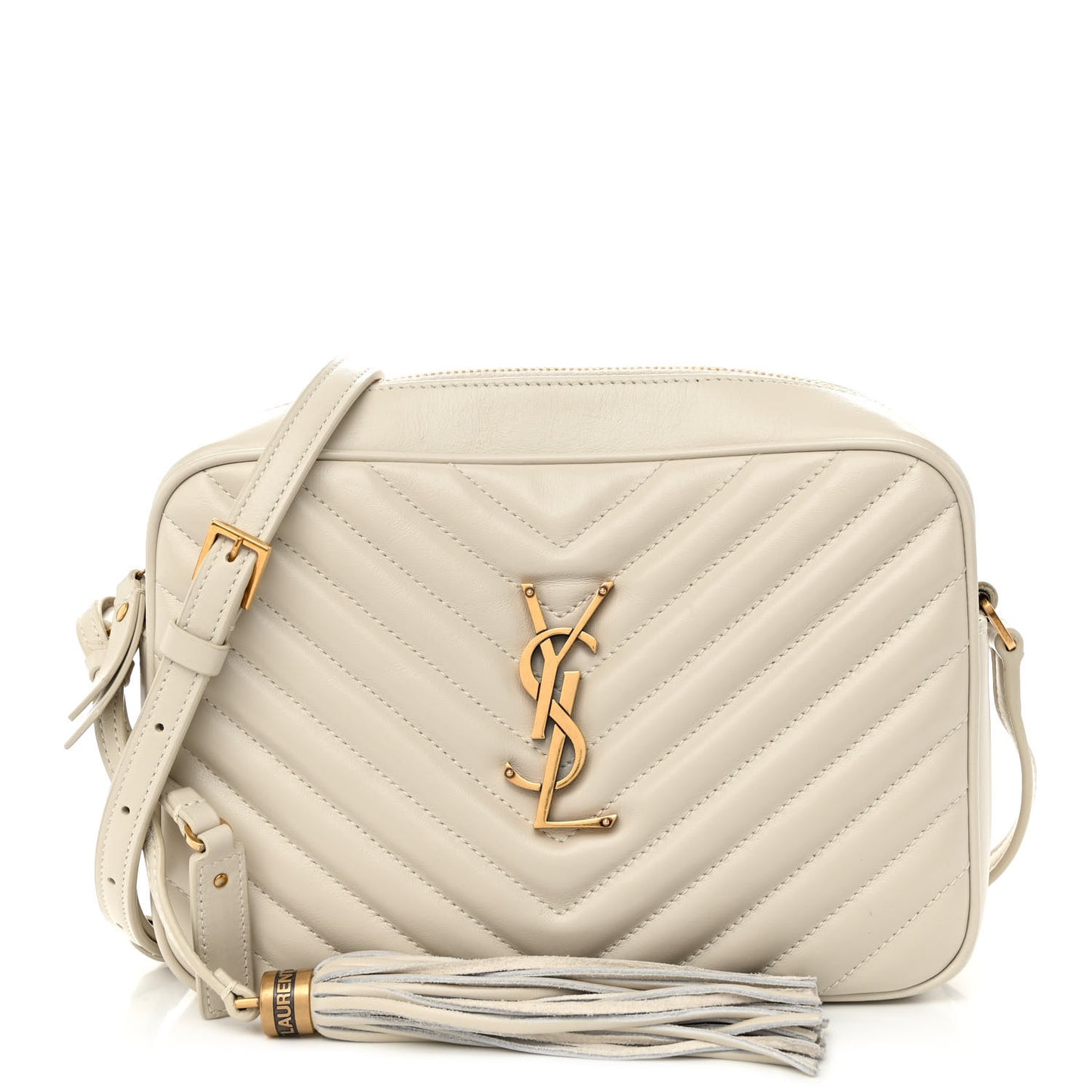Calfskin Matelasse Monogram Lou Camera Bag Crema Soft