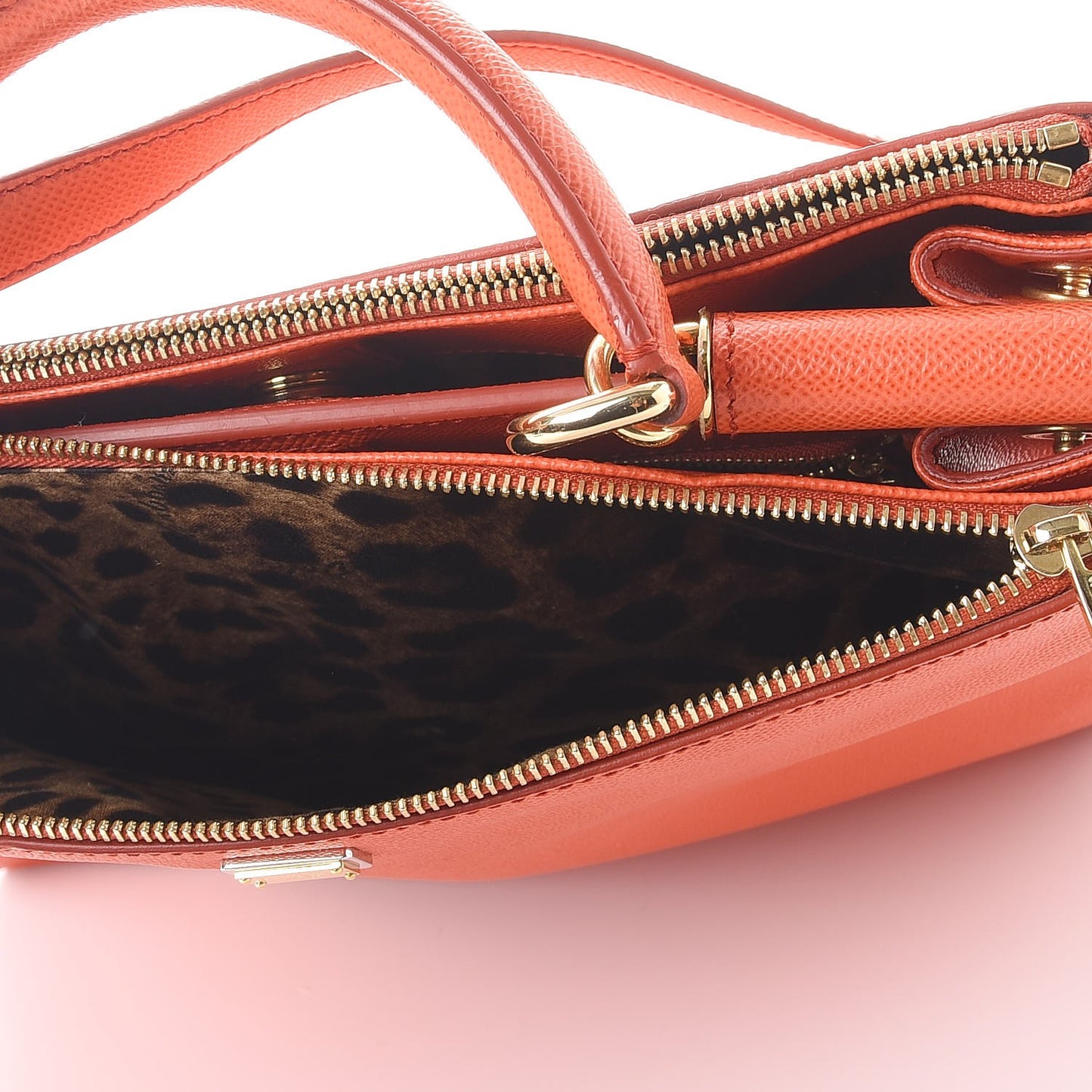 Dauphine Miss Sicily Double Zip Satchel Orange