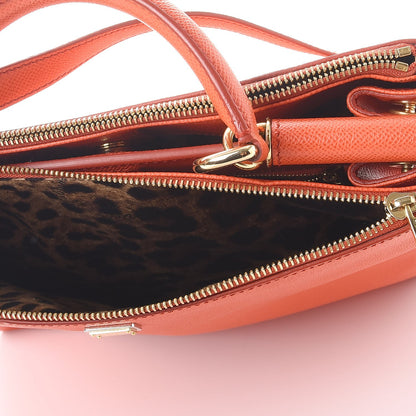 Dolce & Gabbana Dauphine Miss Sicily Double Zip Satchel Orange 7 of 13