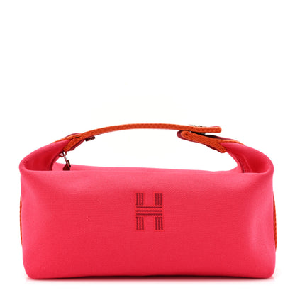 Hermes Canvas Small Bride-A-Brac Pouch Hibiscus 1 of 9
