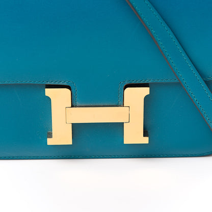 Hermes Tadelakt Constance 18 Bleu Izmir 12 of 21