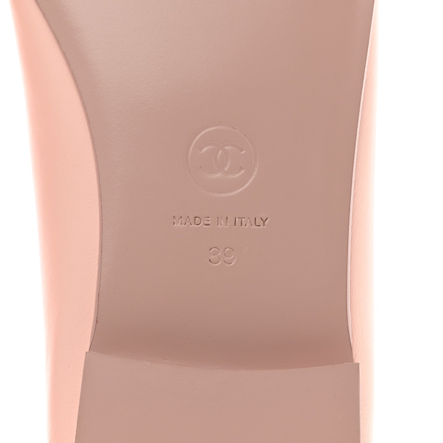 Chanel Lambskin Cap Toe CC Ballerina Flats 39 Light Pink Dark Pink 5 of 8