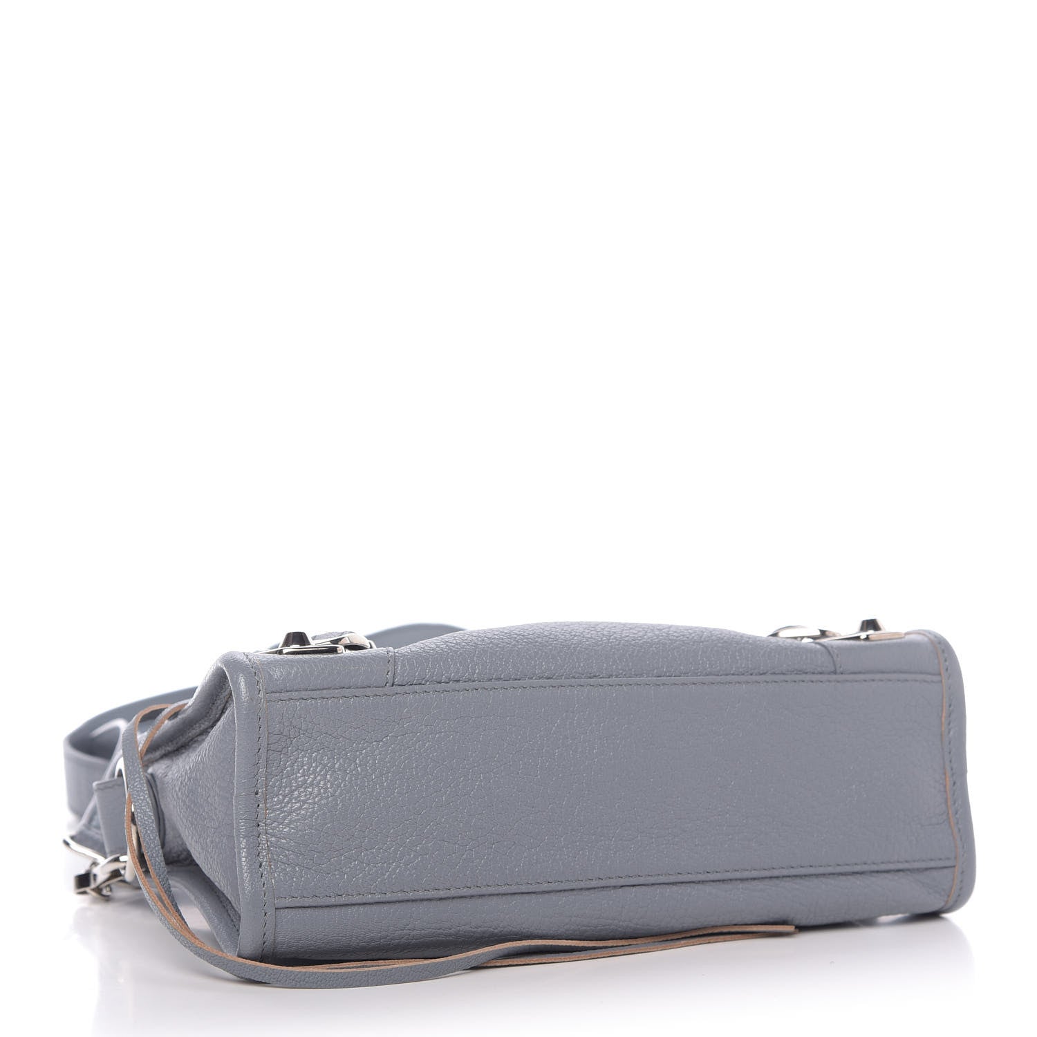 Balenciaga Chevre Silver Metallic Edge Hardware Mini City Bleu Acier 4 of 9