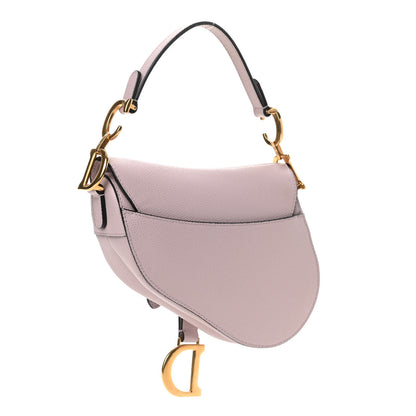 Christian Dior Grained Calfskin Mini Saddle Bag Light Pink 3 of 9