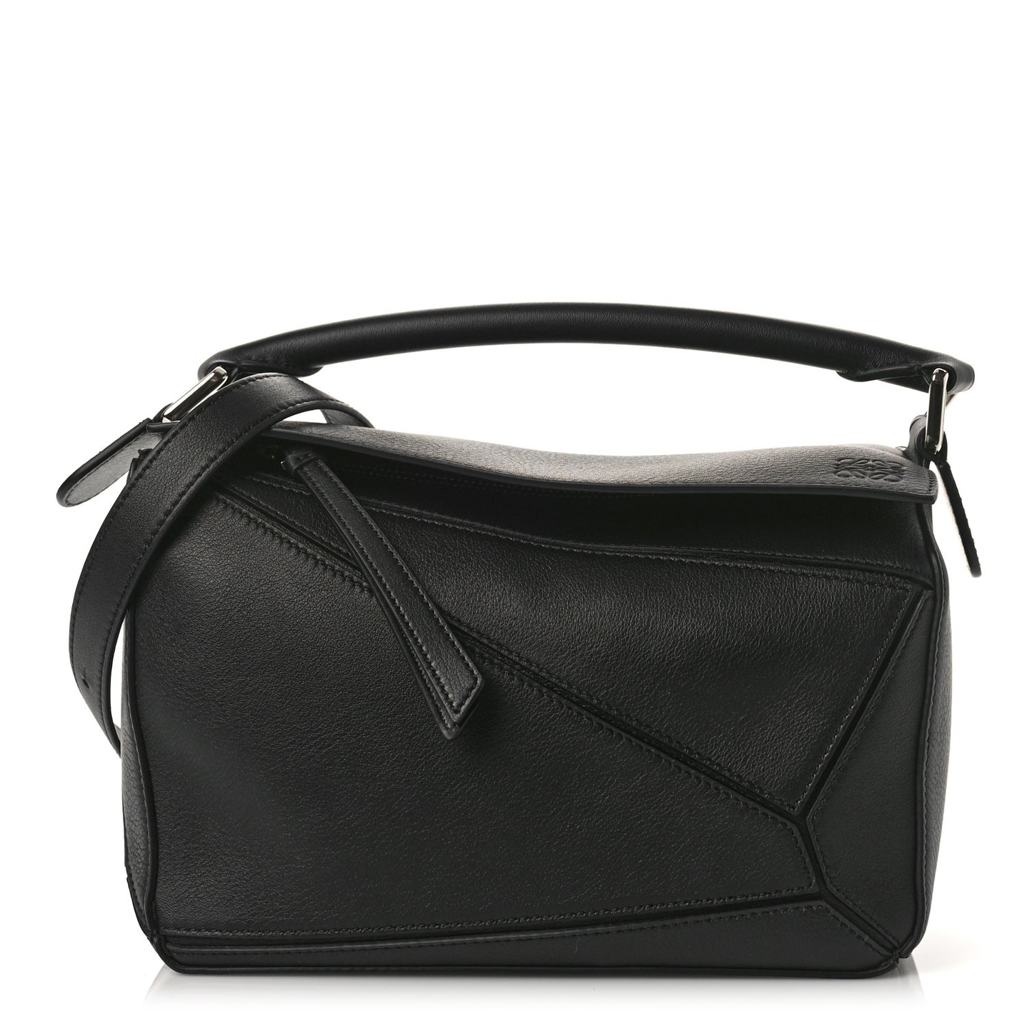 Calfskin Small Puzzle Bag Black