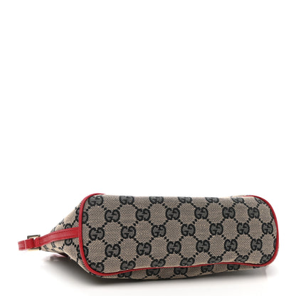 Gucci Monogram Boat Pochette Black Red 4 of 7