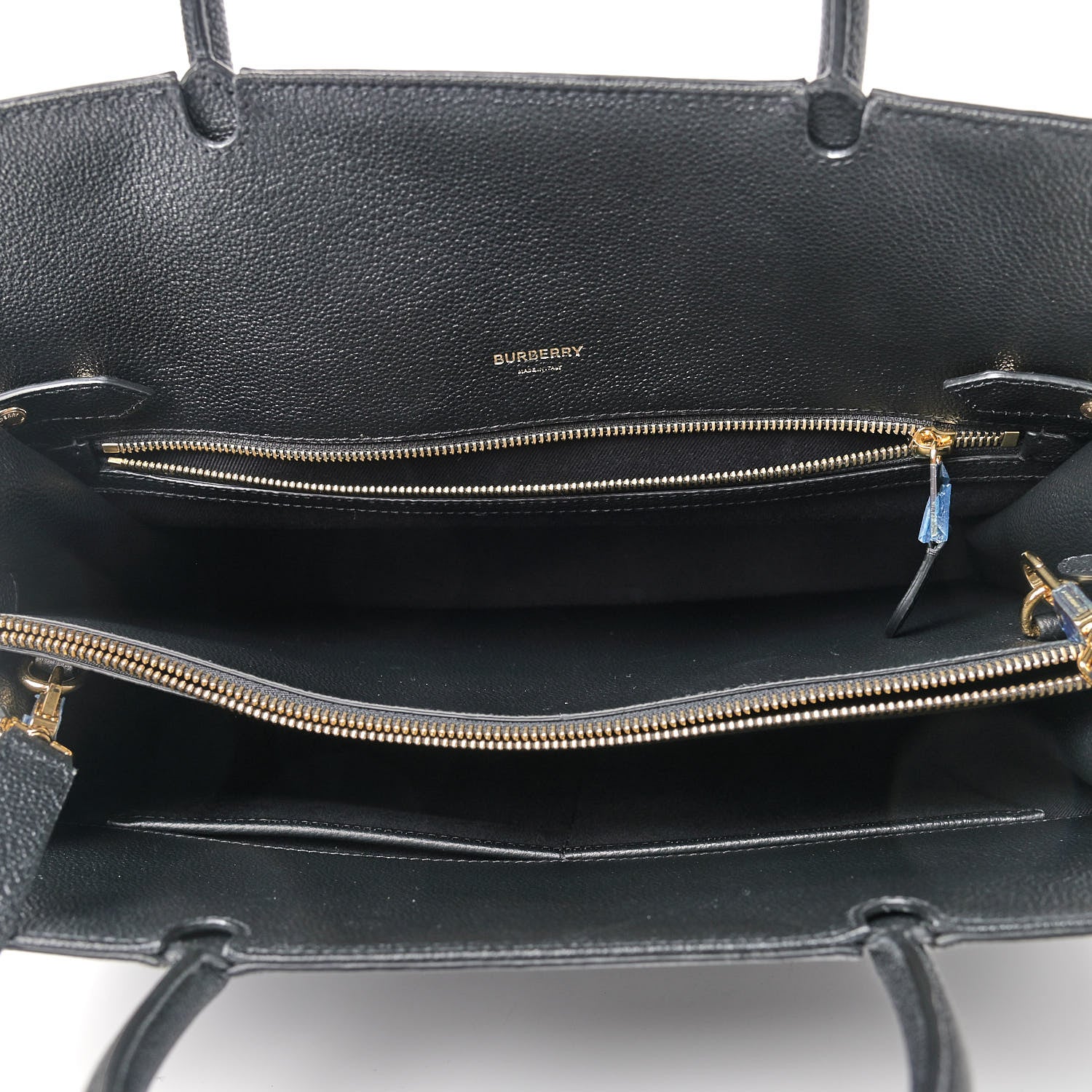 Burberry Grainy Calfskin Medium Title Bag Black 4 of 7