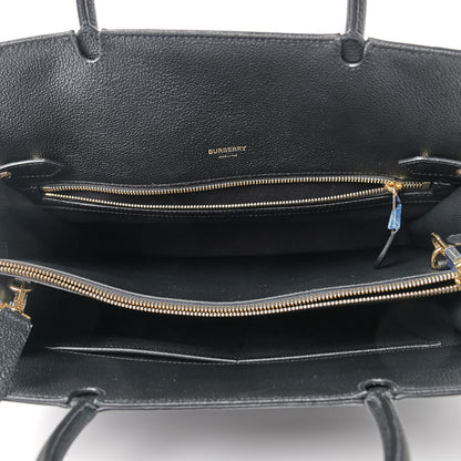 Burberry Grainy Calfskin Medium Title Bag Black 4 of 7