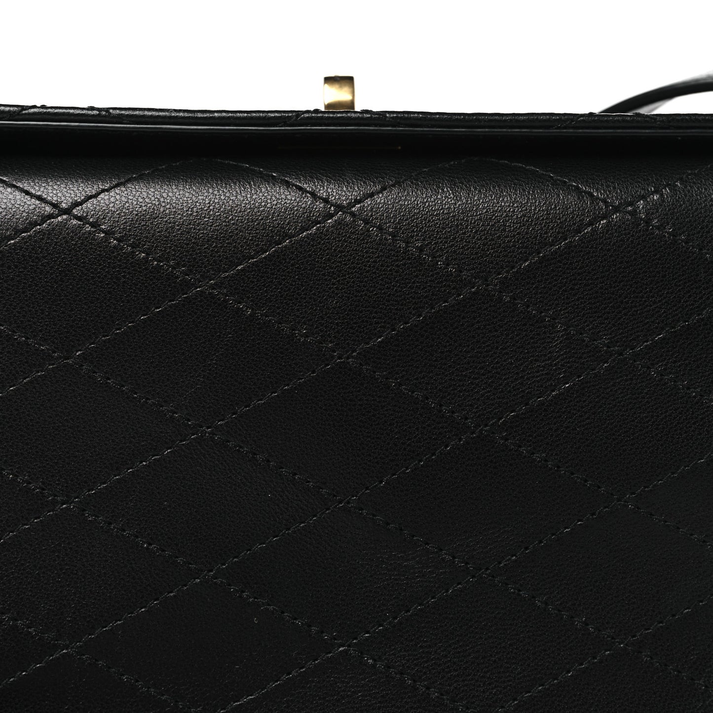 SAINT LAURENT Lambskin Quilted Mini Square Crossbody Black