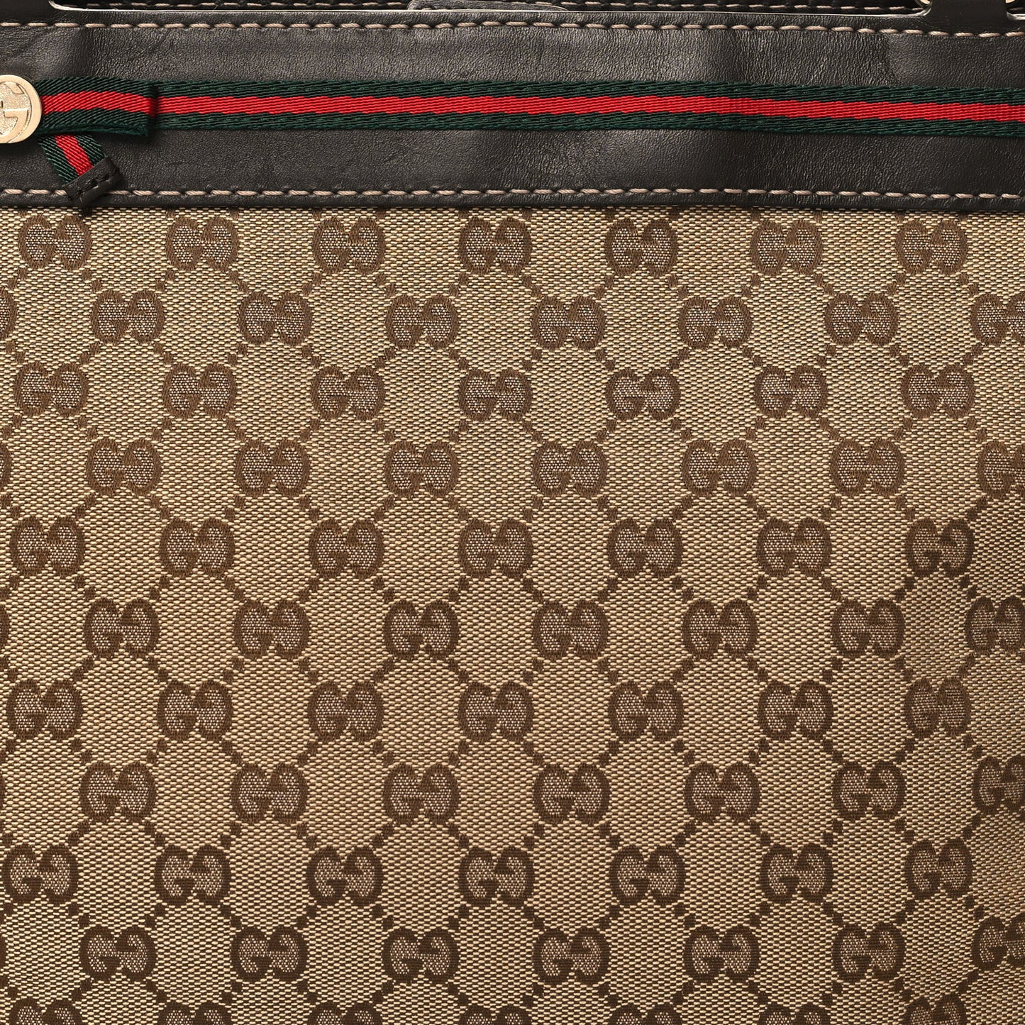 Monogram Web Medium Mayfair Tote Dark Brown