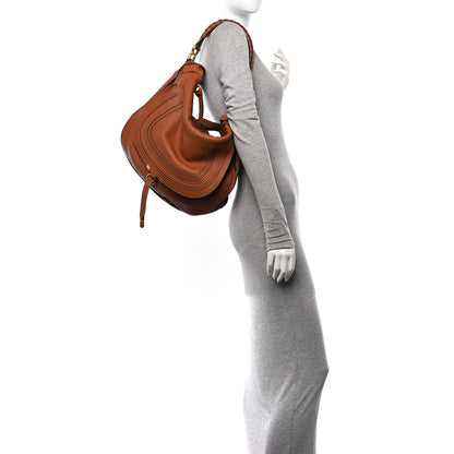 Chloe Calfskin Large Marcie Satchel Tan 2 of 9