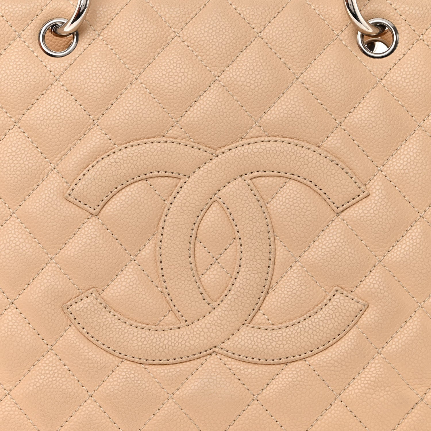 Chanel Caviar Quilted Grand Shopping Tote GST Beige Clair 10 of 14